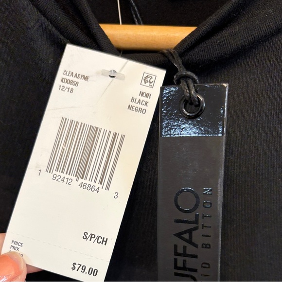 Buffalo David Bitton Black Asymmetrical Sheath Dress - Picture 4 of 5